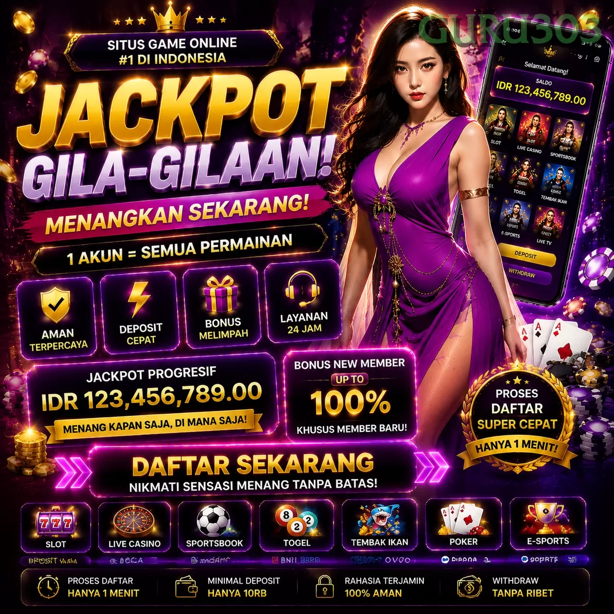 Main guru303q Menang Jackpot Besar